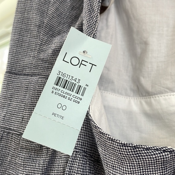 NWT Loft Checked Ruffle Cutout Back Midi Dress - Picture 10 of 11